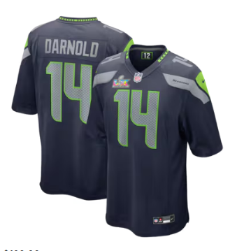 Sam Darnold, Seattle Seahawks Nike Super Bowl LX Patch Game Jers
